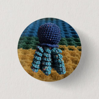 Jellyfish Amigurumi design 3 Cm Round Badge
