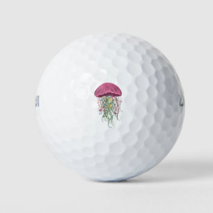 Jellyfish and Flowers Golf Balls