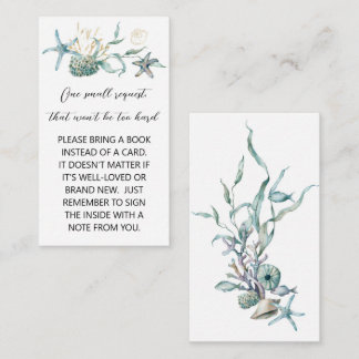 Jellyfish Baby Shower Book Request Enclosure Card
