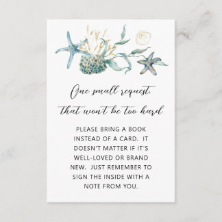 Jellyfish Baby Shower Book Request Enclosure Card