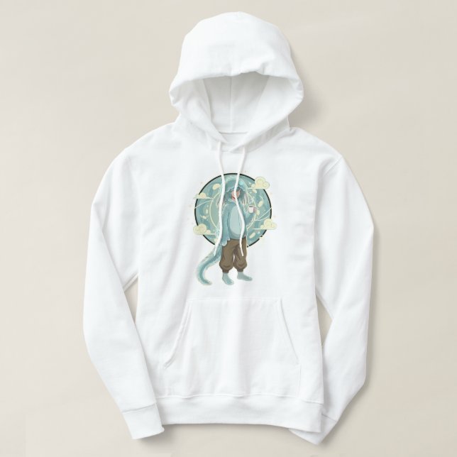 Jellyfish Boy Anime Coffee Art Hoodie (Design Front)
