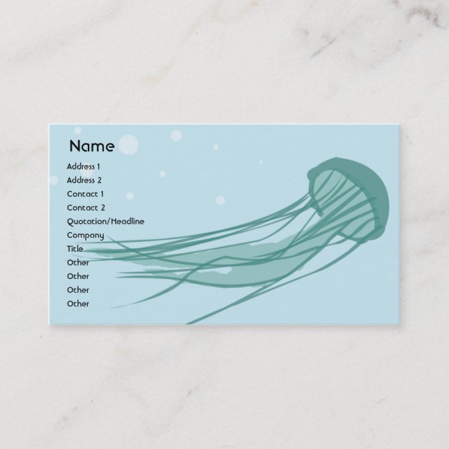Jellyfish - Business Business Card (Front)