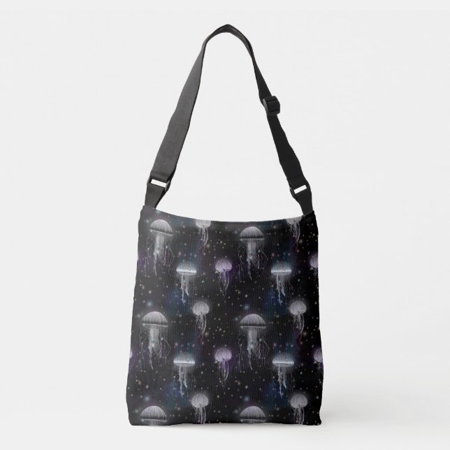 Jellyfish By Night Crossbody Bag (Front)