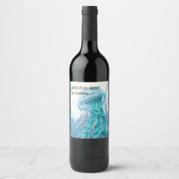 Jellyfish | Captivating Grace Artsy Bottle Wine Label