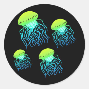 Jellyfish Classic Round Sticker