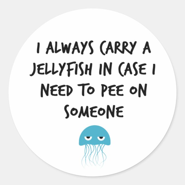 Jellyfish Classic Round Sticker (Front)