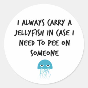 Jellyfish Classic Round Sticker