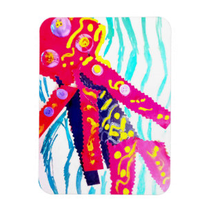 Jellyfish  colourful summer  magnet