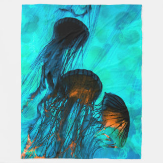 Jellyfish Custom Fleece Blanket, 60"x80" Blanket