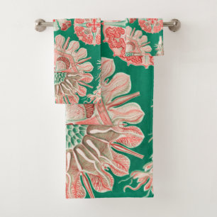 Jellyfish, Discomedusae by Ernst Haeckel Bath Towel Set