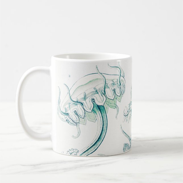 Jellyfish, Discomedusae by Ernst Haeckel Coffee Mug (Left)