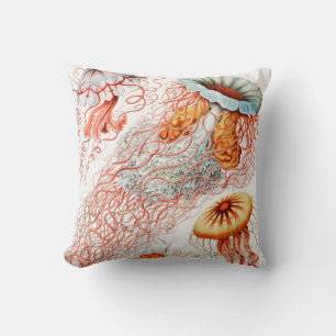 Jellyfish, Discomedusae by Ernst Haeckel Cushion