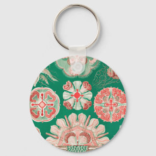 Jellyfish, Discomedusae by Ernst Haeckel Key Ring