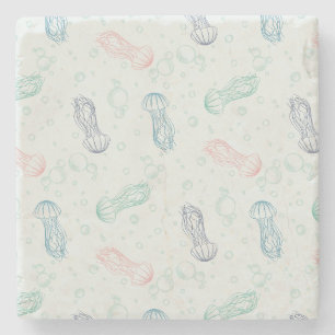 Jellyfish Drift Stone Coaster