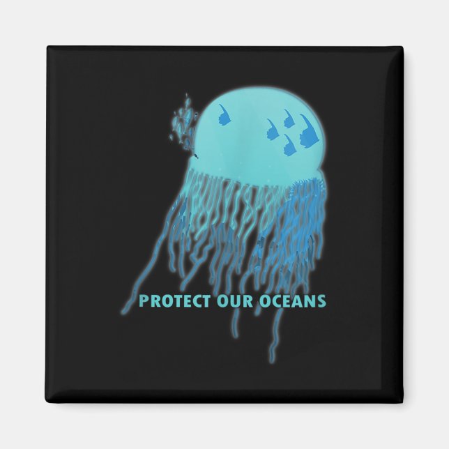 Jellyfish Environmental Protection, Climate Protec Magnet (Front)