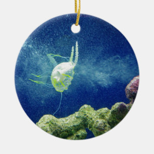 jellyfish fish custom personalise Anniversaries Ceramic Tree Decoration