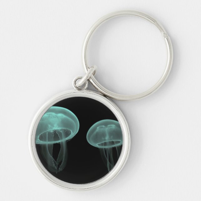 jellyfish fish custom personalise Anniversaries Key Ring (Front)