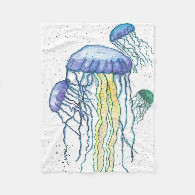 Jellyfish Fleece Blanket (Front)