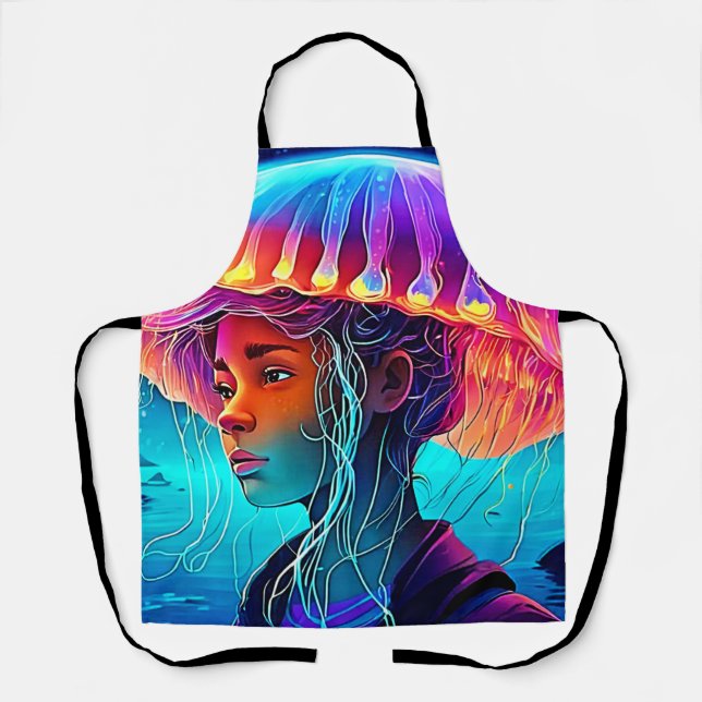 Jellyfish Girl Art Apron (Front)