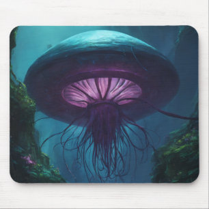 Jellyfish Illustration Mouse Mat