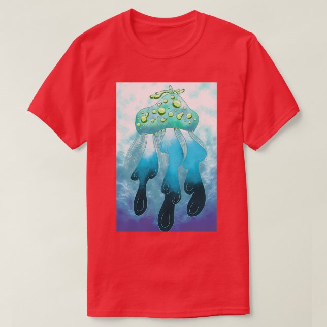 Jellyfish in ocean T-Shirt (Design Front)