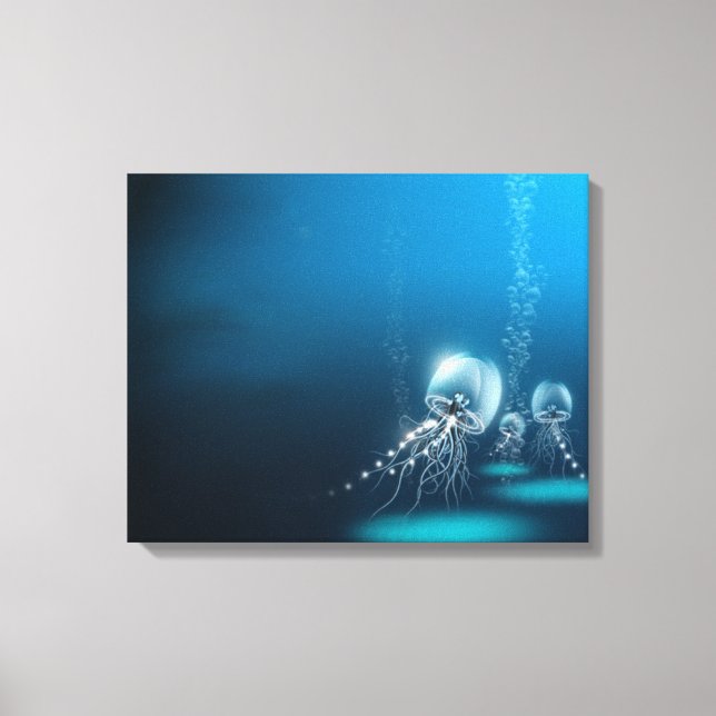 Jellyfish in the Ocean Canvas (Front)