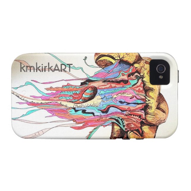 "Jellyfish Iphone 4/4s Case" kmkirkART Case-Mate iPhone Case (Back Horizontal)