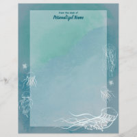 Jellyfish Jive Unlined Paper Sheets