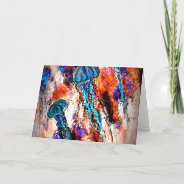 Jellyfish Jump Electric Holiday Card (Front)