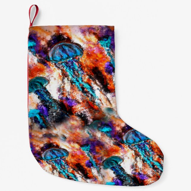 Jellyfish Jump Small Christmas Stocking (Front)