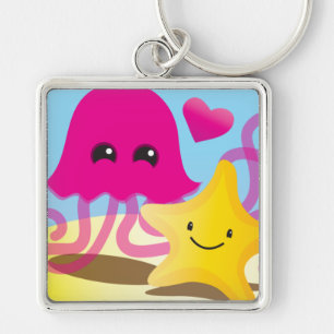 Jellyfish Love Key Ring