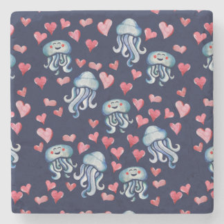 Jellyfish Love Stone Coaster