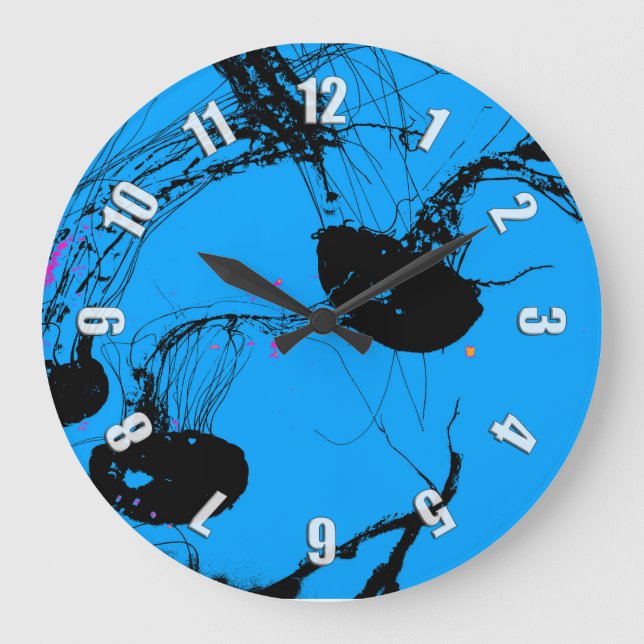 Jellyfish - Marine Animals Large Clock (Front)