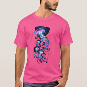 Jellyfish Medusa Jellies Blue Marine Sea Ocean Div T-Shirt