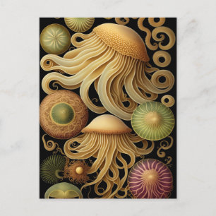 Jellyfish Modern Haeckel Postcard