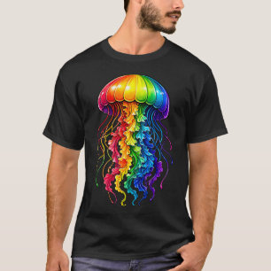 Jellyfish Ocean Animal Scuba Diving Rainbow Jelly T-Shirt