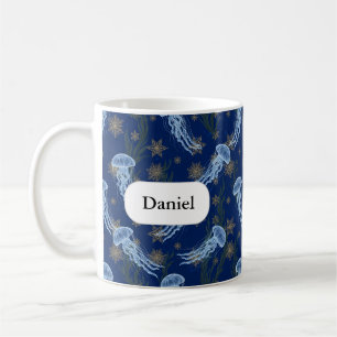 Jellyfish Ocean See Dreamy Nautical Custom Name Coffee Mug