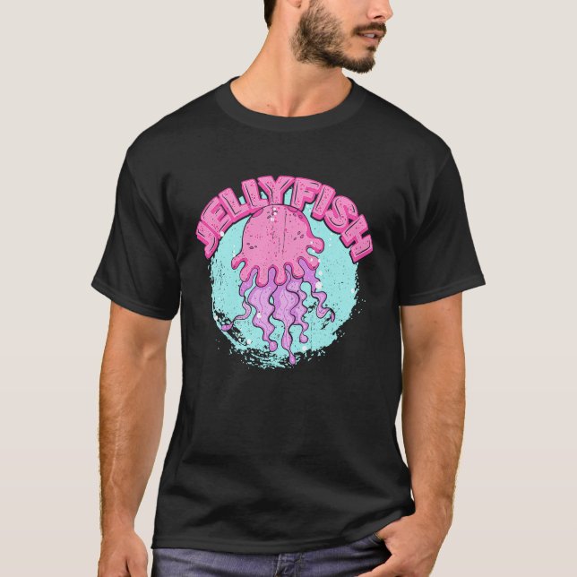 Jellyfish Ocean Water Species Invertebrate Medusa  T-Shirt (Front)