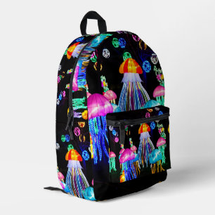 Jellyfish of Lights Printed Backpack