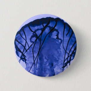 Jellyfish on Blue 6 Cm Round Badge