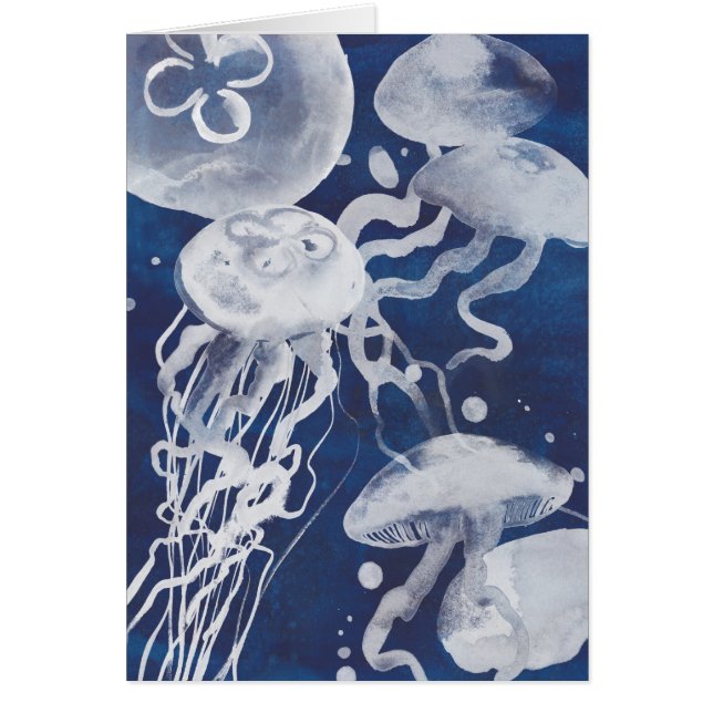 Jellyfish on Navy Background (Front)