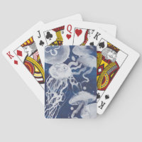 Jellyfish on Navy Background