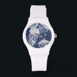 Jellyfish on Navy Background Watch<br><div class="desc">Jellyfish on Navy Background Artist: Grace Popp</div>