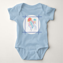Jellyfish One Piece Baby Bodysuit