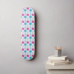 Jellyfish Pattern, Cute Jellyfish, Sea Animals Skateboard