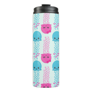 Jellyfish Pattern, Cute Jellyfish, Sea Animals Thermal Tumbler