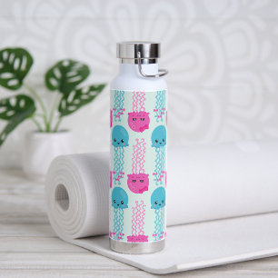 Jellyfish Pattern, Cute Jellyfish, Sea Animals Water Bottle