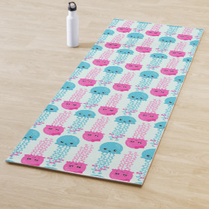 Jellyfish Pattern, Cute Jellyfish, Sea Animals Yoga Mat