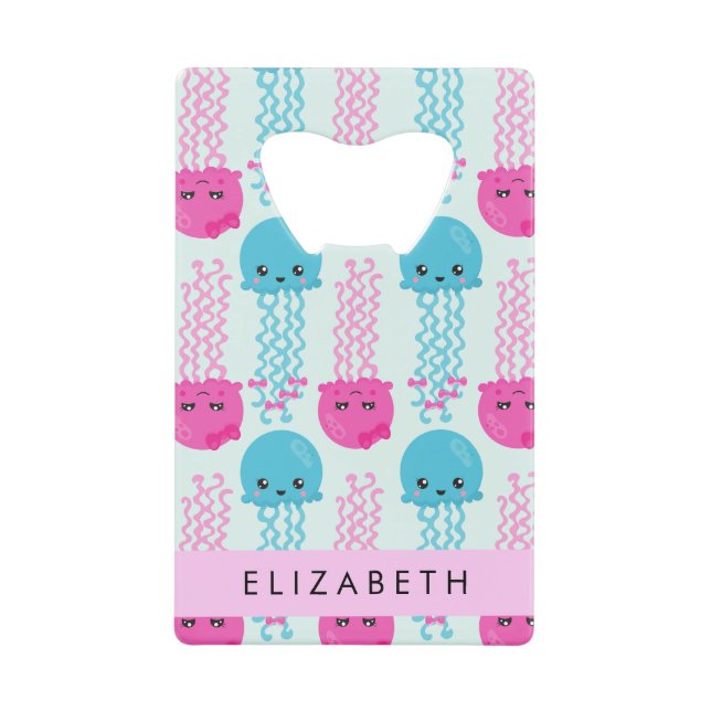 Jellyfish Pattern, Cute Jellyfish, Sea, Your Name (Front)