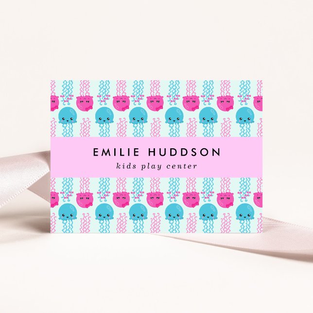 Jellyfish Pattern, Play Centre, Activity Centre Business Card (Creator Uploaded)